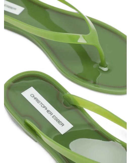 Christopher Esber Green Jo Jelly-Texture Flip Flops