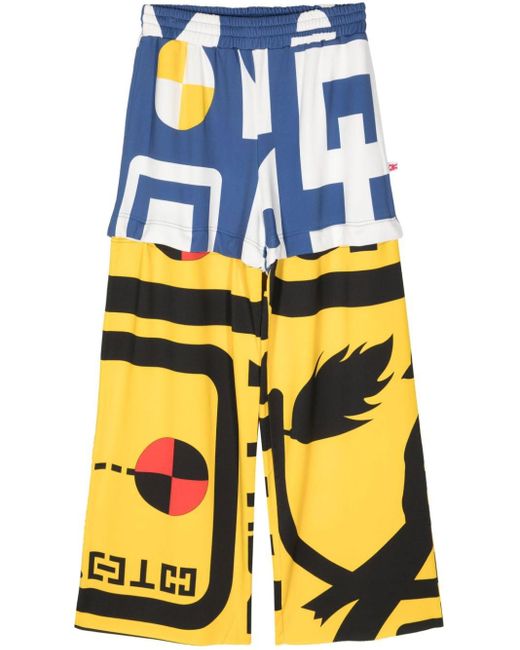 Walter Van Beirendonck Blue Dawleetoo All-over Graphic-print Trousers for men