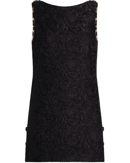 Dolce & Gabbana フローラル ミニドレス Black