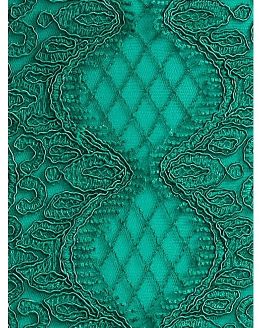 Tadashi Shoji Green Lace Long-Sleeved Dress