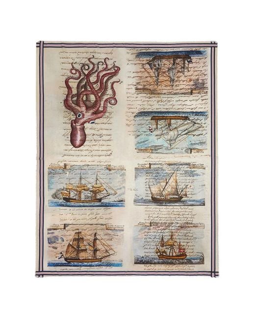 Faliero Sarti Metallic Veleri Printed Scarf