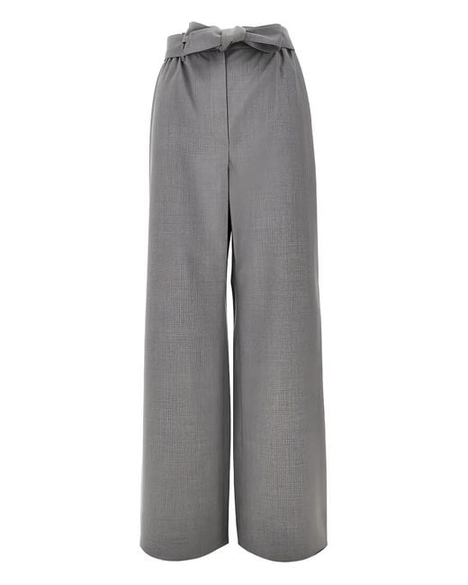 Max Mara Gray Belted Trousers