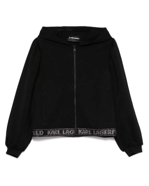 Karl Lagerfeld グリッターロゴ パーカー Black