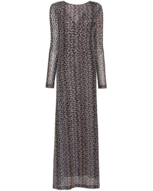 Missoni Maxi-jurk Met Zigzag Patroon in het Gray