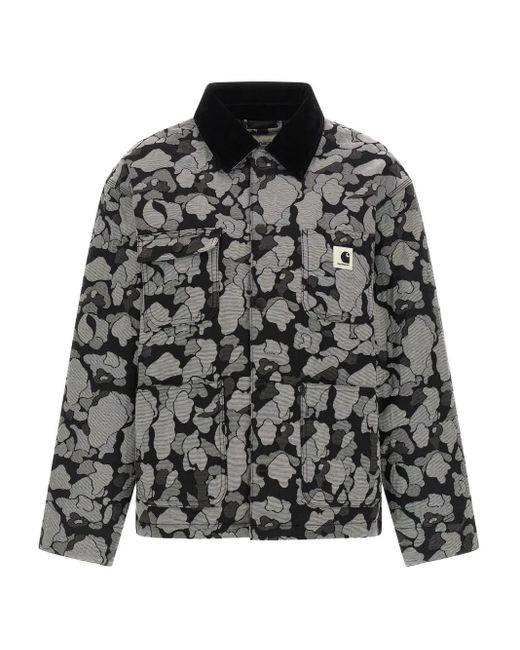 Carhartt Black 'Tapestry Chore Coat' Jacket