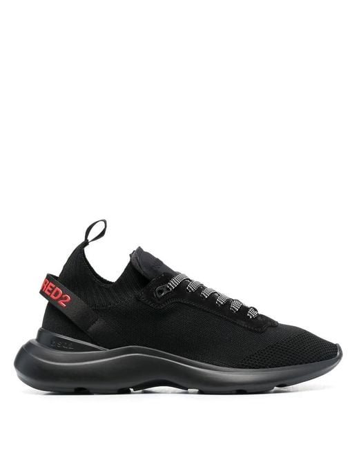 DSquared² Black Logo Sneakers for men