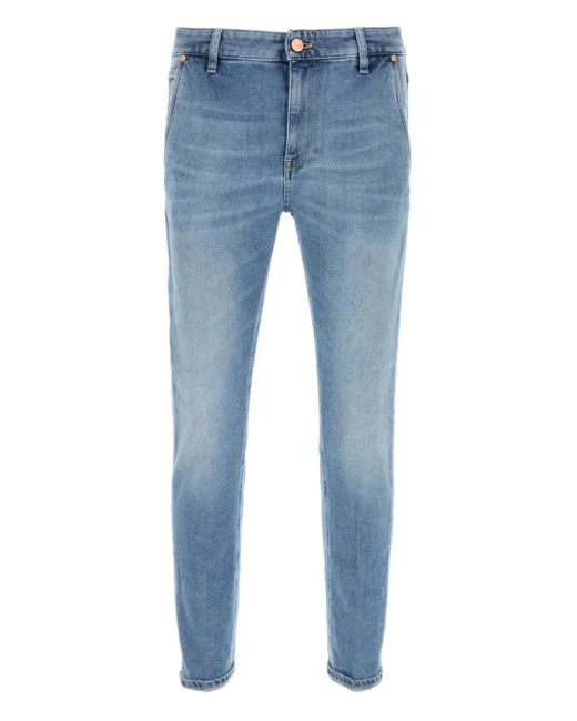 メンズ PT Torino ライトウォッシュ スキニージーンズ Blue