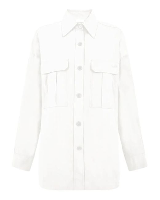 P.A.R.O.S.H. White Patch-Pocket Shirt