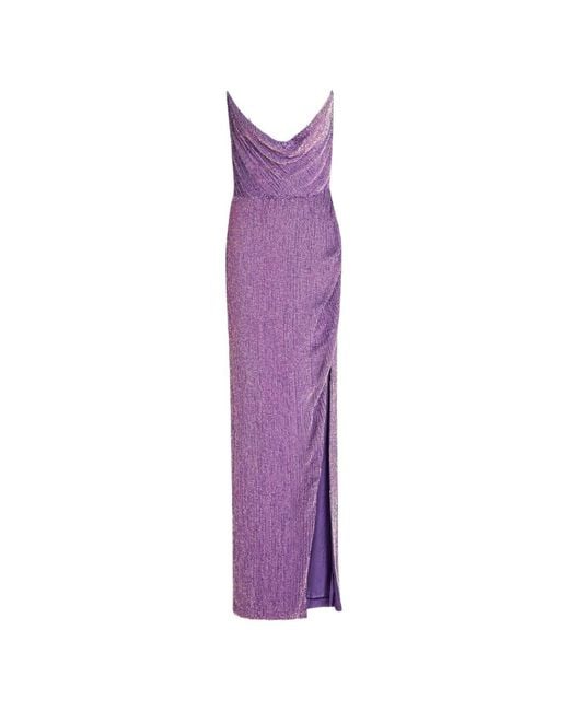 retroféte Purple Katya Sequin-Embellished Gown Maxi Dresse