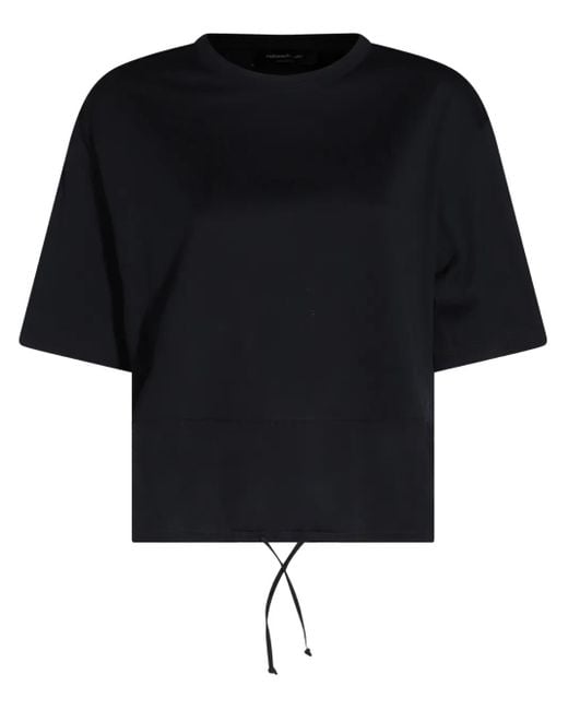 Fabiana Filippi Black Dark Cotton T-Shirt