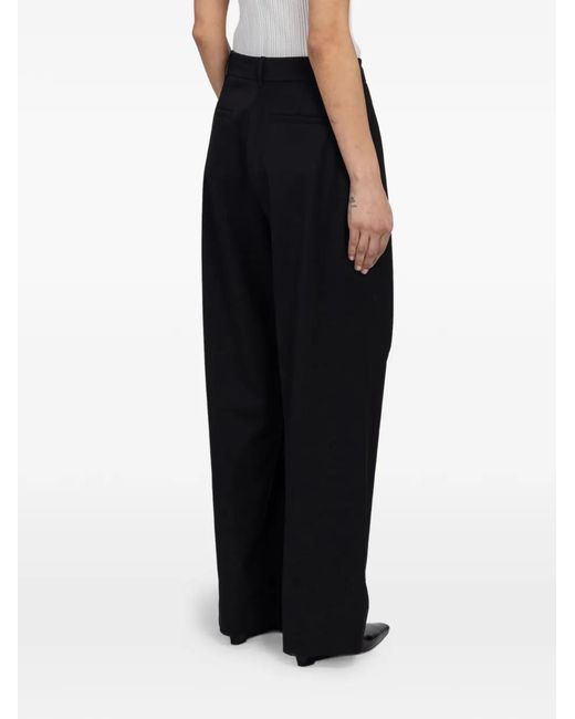 Amomento Black Pantalon Ample À Plis