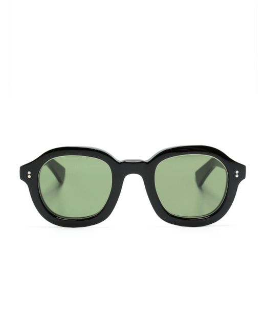 Lesca Green Largo Oval-frame Sunglasses