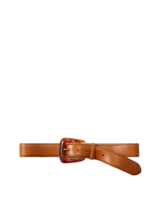 Veronica Beard Brown Arch Resin Belt
