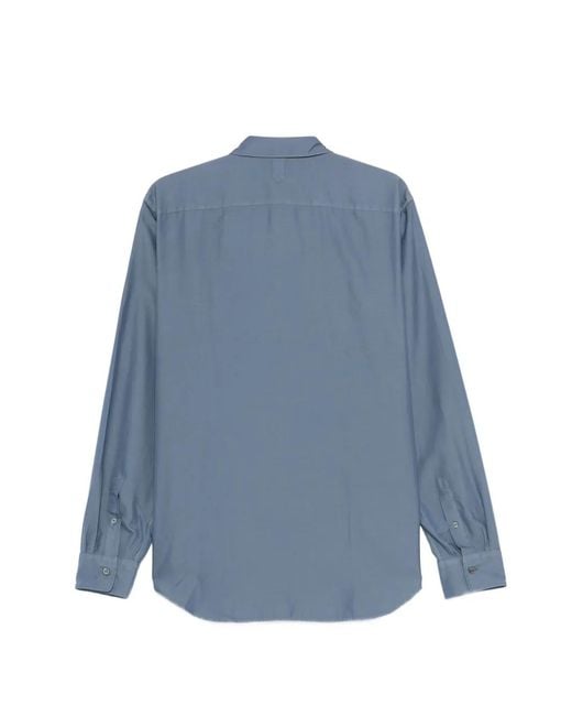 Canali Blue Button Shirt for men