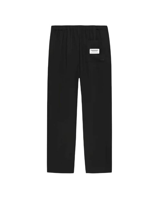 New Amsterdam Black Drawstring Track Pants for men