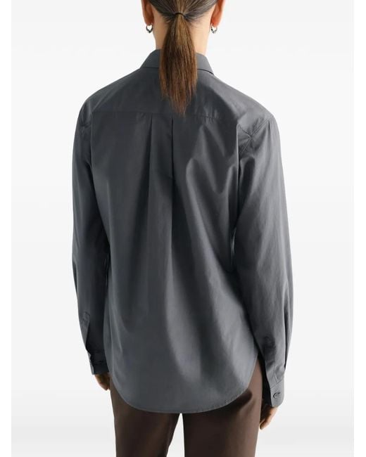 Lemaire Gray Pointed-Collar Shirt