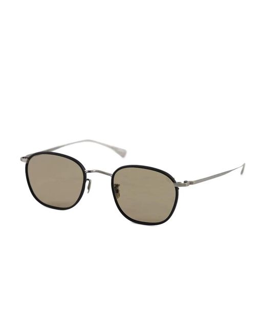 Eyevan 7285 Black Lunettes De Soleil À Monture Ronde for men