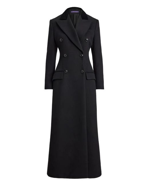Ralph Lauren Black Anthony Double-Breasted Coat