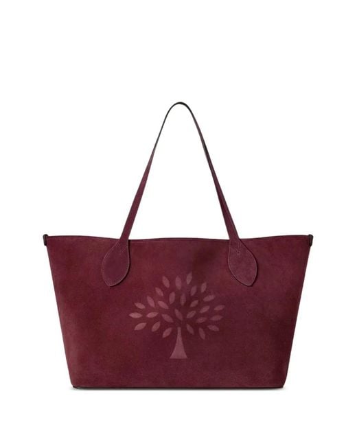 Mulberry Purple Cutout Detail Tote Bag