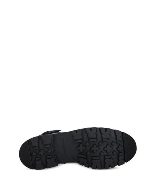 Baldinini Black Buckled Side-Zip Ankle Boots