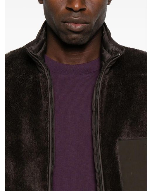 Moncler Brown Livra Logo-Patch Jacket for men