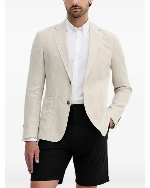 Joop! White Linen Single-Button Blazer for men