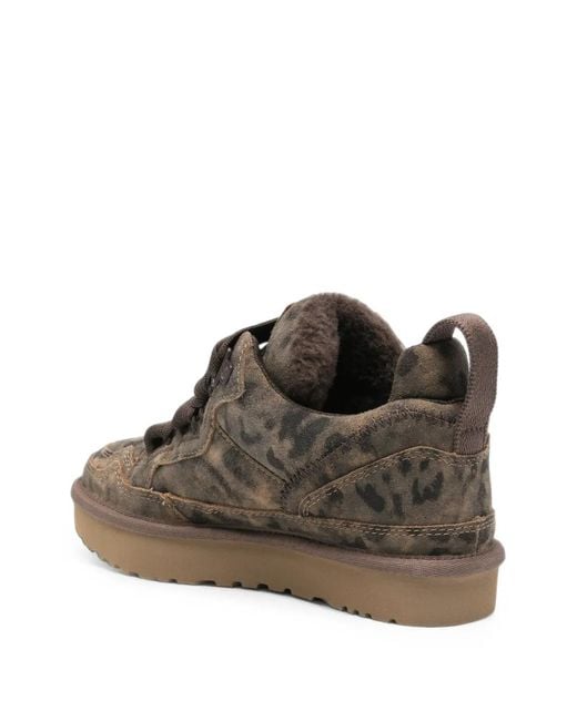 Ugg Brown Leopard-Print Platform Sneakers