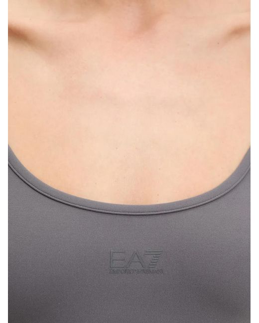 EA7 Black Fullness Vigor7 Crossover-Back Tank Top
