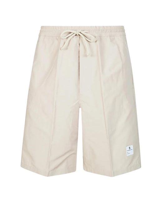 Department 5 White Drawstring Waist Bermuda Shorts for men