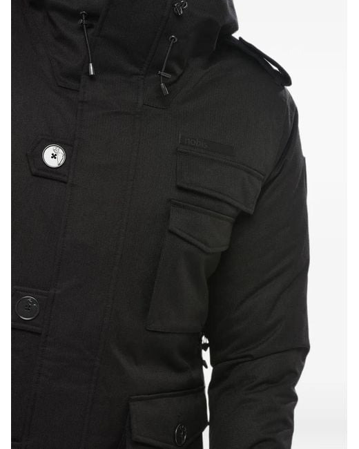 Nobis Black Shelby Hooded Coat for men