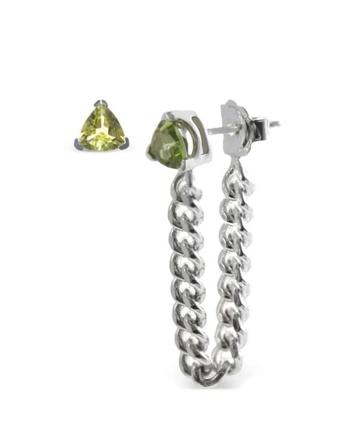 NORMA JEWELLERY White Peridot Trillion Drop Earrings
