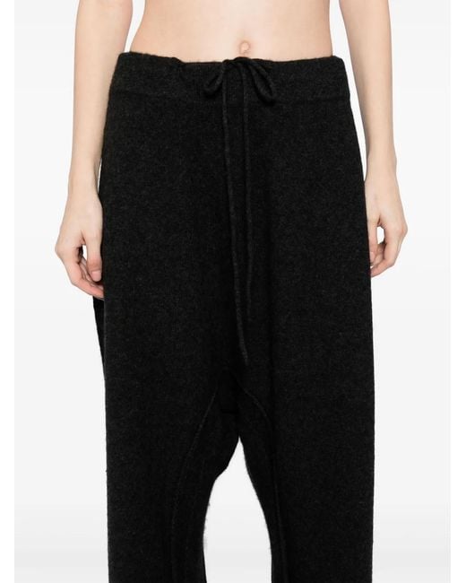 Rundholz Black Knitted Cropped Trousers