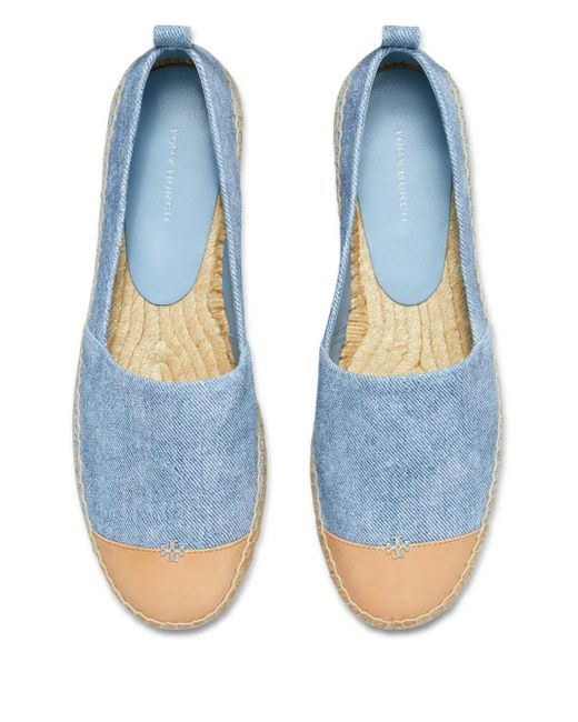 Tory Burch Blue Leather Espadrilles