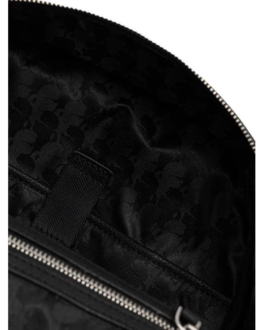 Karl Lagerfeld Black Zip Logo Backpack for men