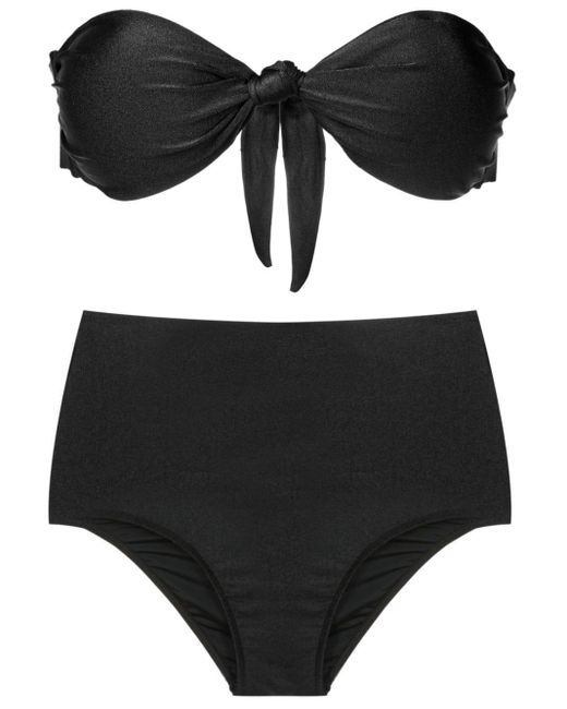 Bikini a vita alta con nodo di Adriana Degreas in Black
