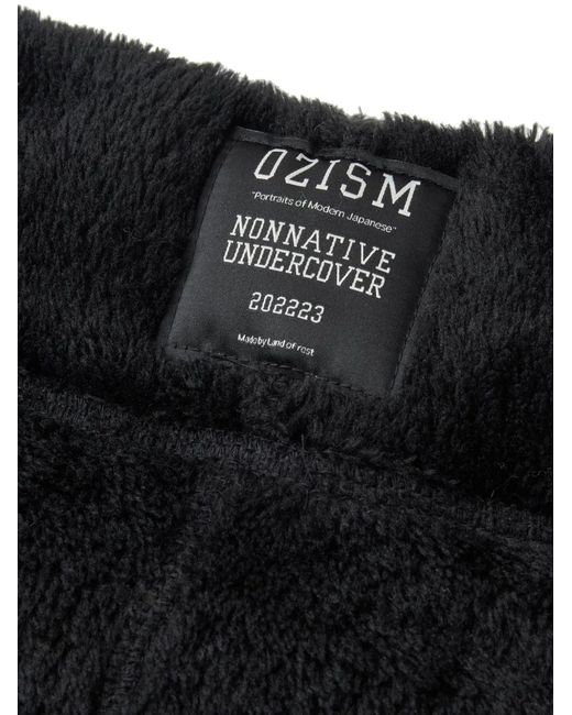 Undercover Black Logo-Patch Scarf for men