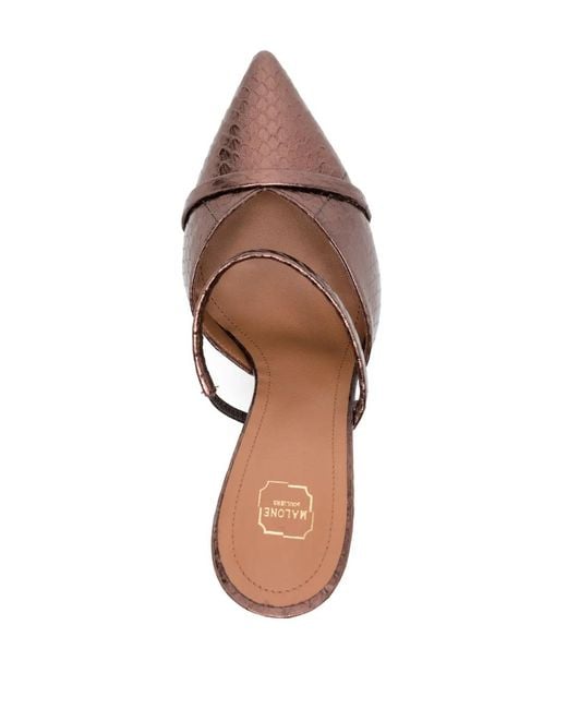 Malone Souliers Brown Frankie 85Mm Leather Mules