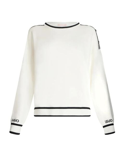Liu Jo White Better Sweater