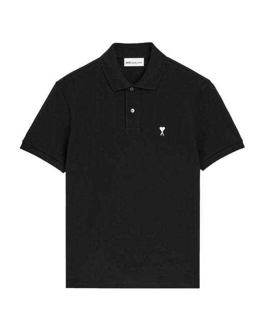 AMI Black Polo Shirts for men