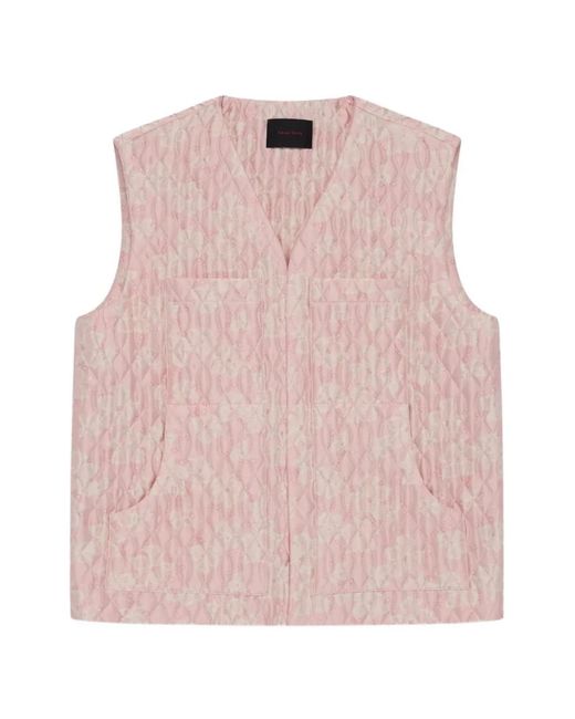 Simone Rocha Pink Gilet Matelassé À Fleurs for men