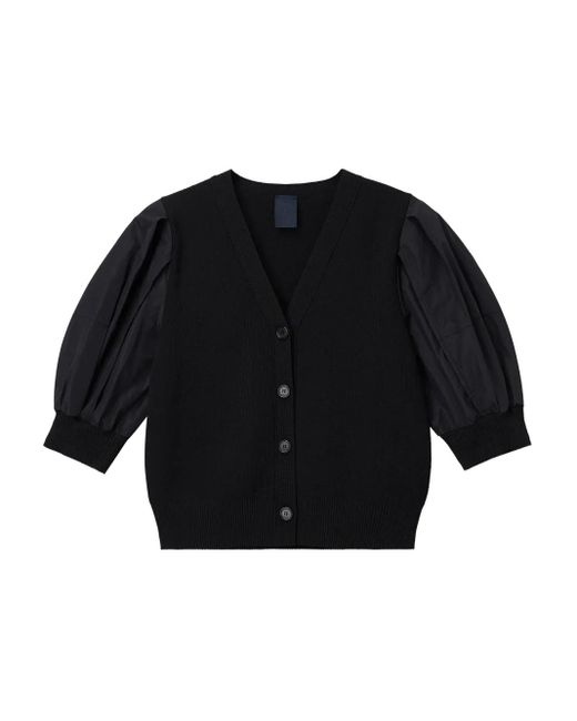 Cardigan Con Bottoni E Maniche A Palloncino di Juun.J in Black