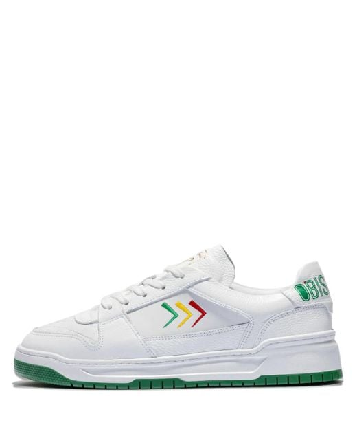 Leandro Lopes White Tony Arrow-Detail Leather Sneakers