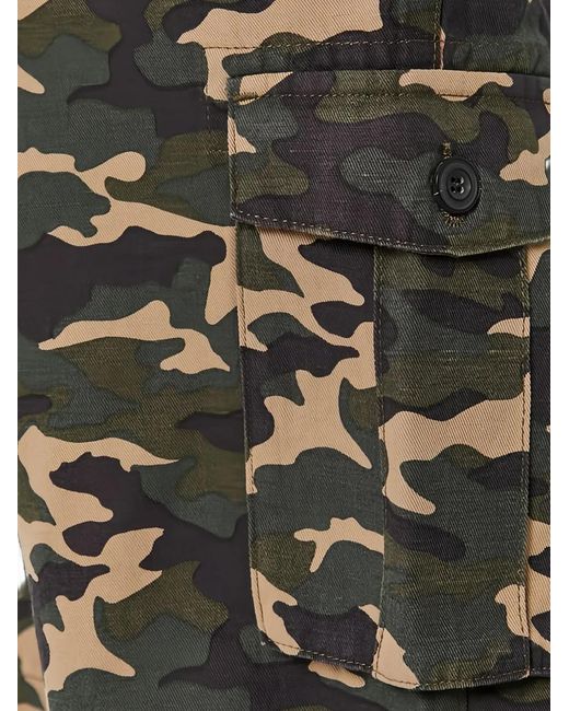Sisley Green Camouflage Cargo Shorts for men