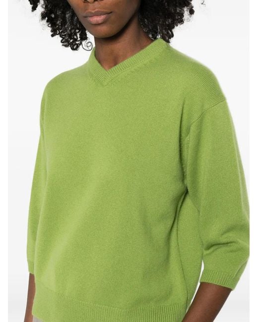 Pull À Col V 6397 en coloris Green