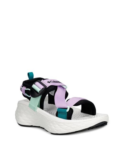 Columbia White Konos Elevate Touch-Strap Platform Sandals