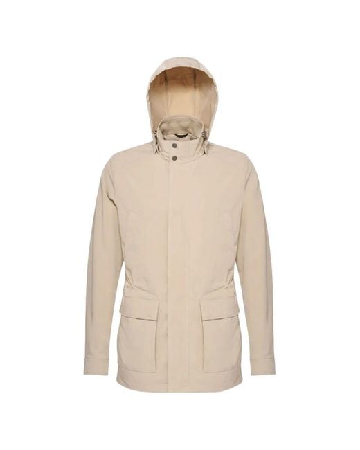 Geox Natural Hooded Pocket Jacket for men