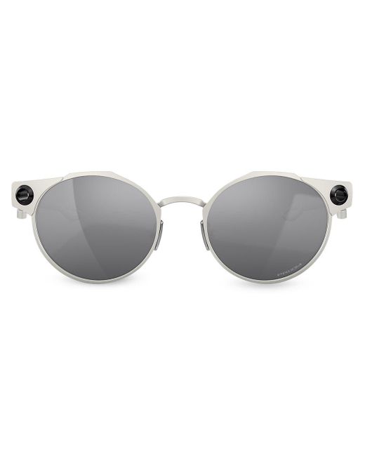 Oakley Gray Deadbolt Round Frame Sunglasses