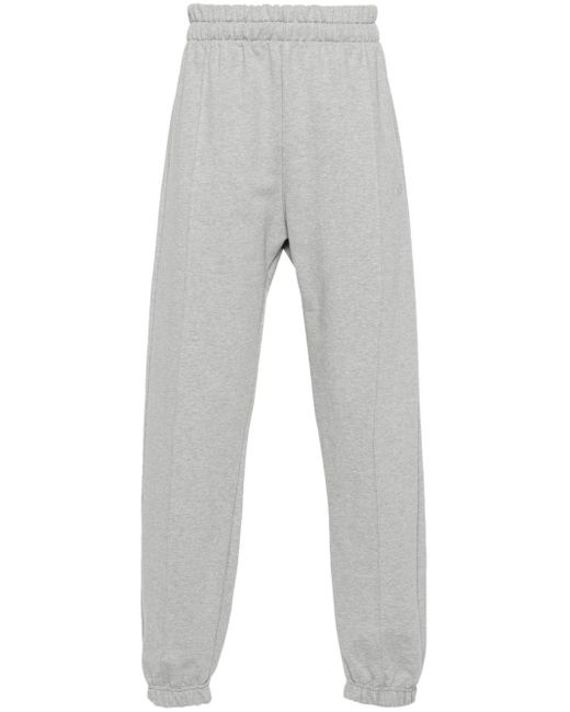 Gcds Gray Embroidered-logo Track Pants