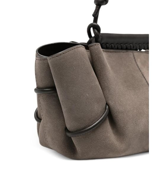 Hereu Gray Mini Arta Suede Tote Bag
