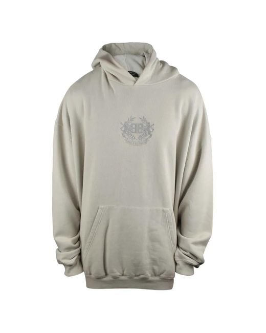 Balenciaga Gray Embroidered Hoodie